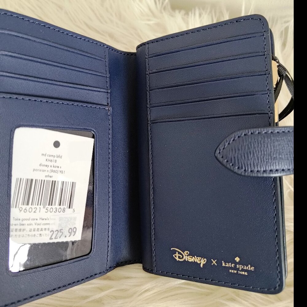 Disney X Kate Spade New York Lady And The Tramp Medium Bifold Wallet KH618 - Picture 7 of 11